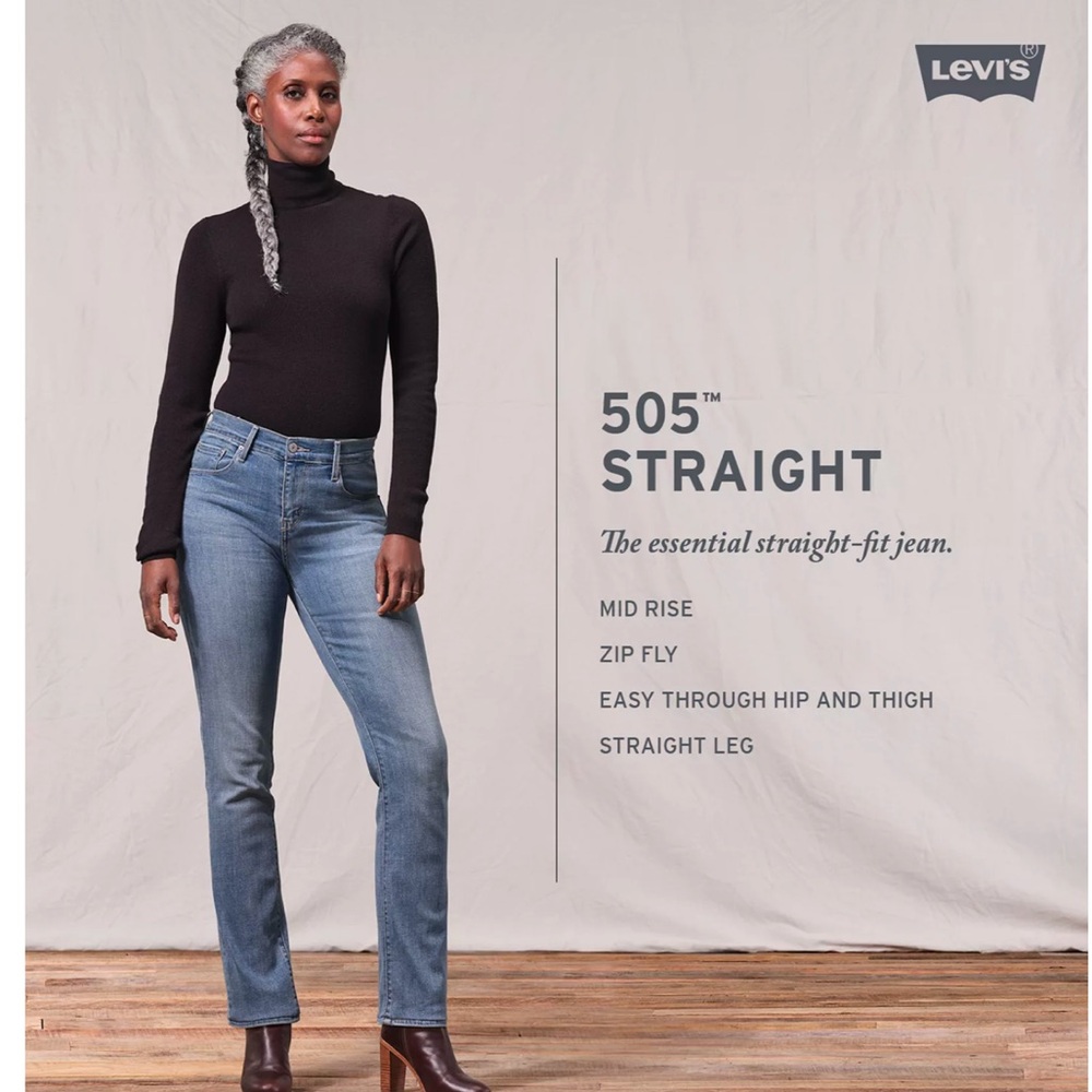 Levi Women's 505 Straight Jeans size W:33 L:32